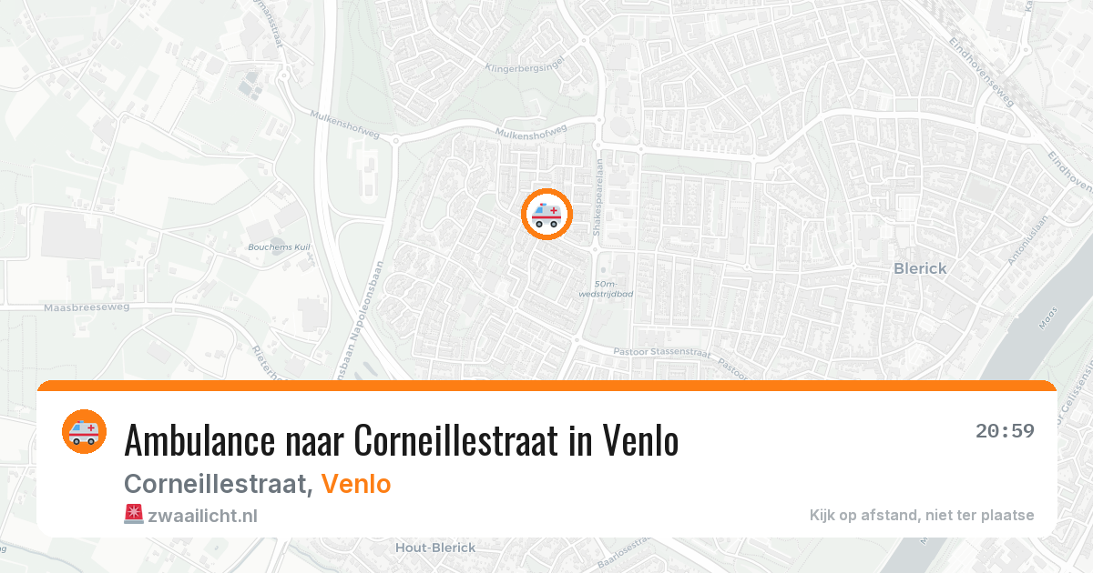 Ambulance naar Corneillestraat in Venlo — 5 aug 2026