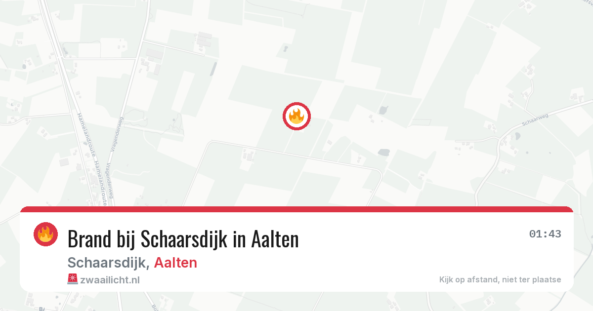Brand bij Schaarsdijk in Aalten — 16 jul 2026