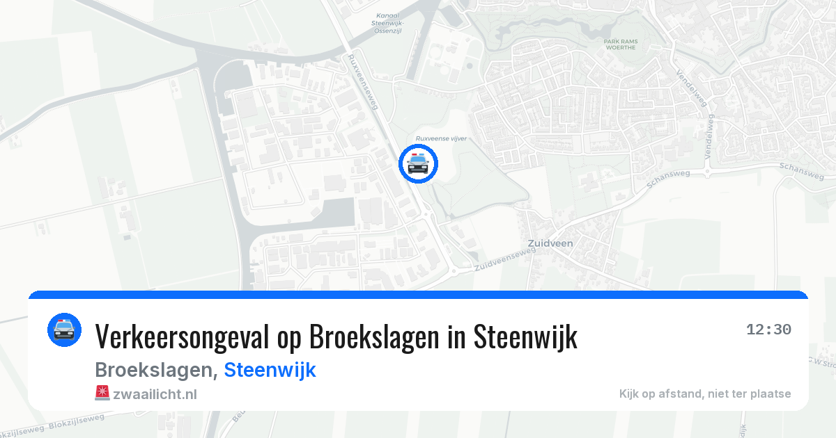 Verkeersongeval op Broekslagen in Steenwijk — 20 jun 2026
