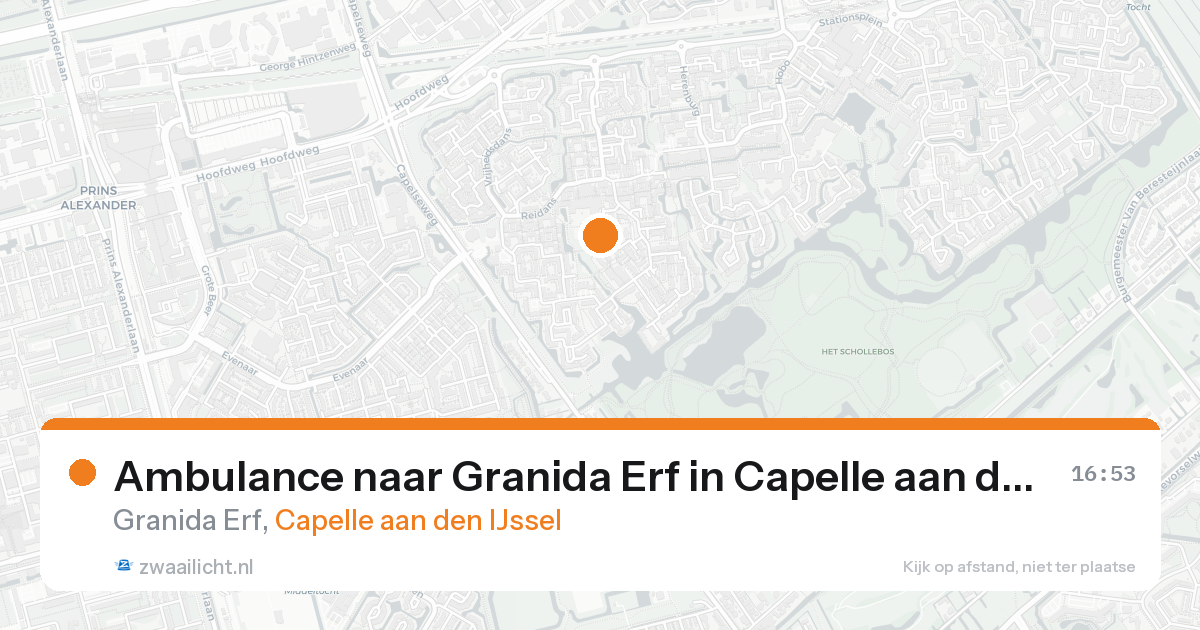 Ambulance naar Granida Erf in Capelle aan den IJssel — 22 aug 2026