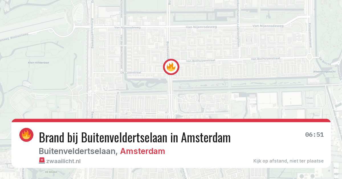 Brand bij Buitenveldertselaan in Amsterdam — 10 aug 2026