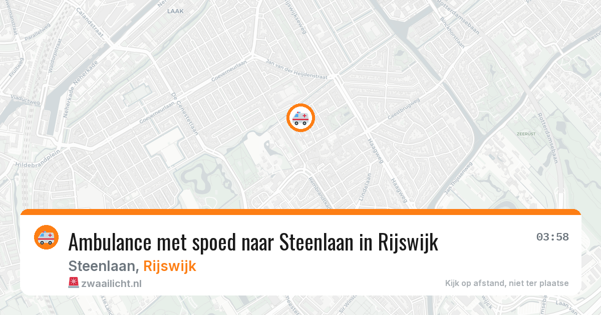 Ambulance met spoed naar Steenlaan in Rijswijk — 8 mei 2026