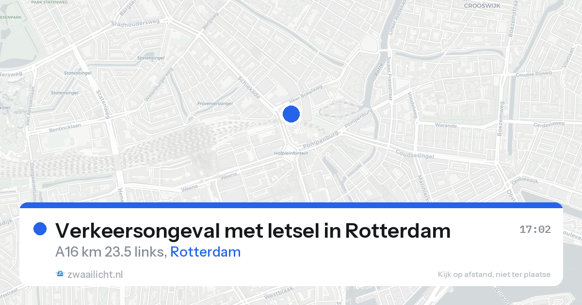 Verkeersongeval met letsel in Rotterdam — 30 jan 2026