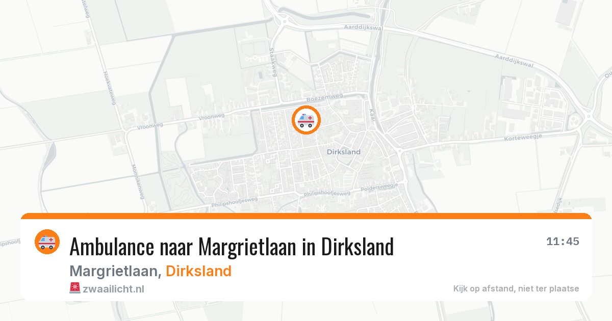 Ambulance naar Margrietlaan in Dirksland — 29 jan 2026
