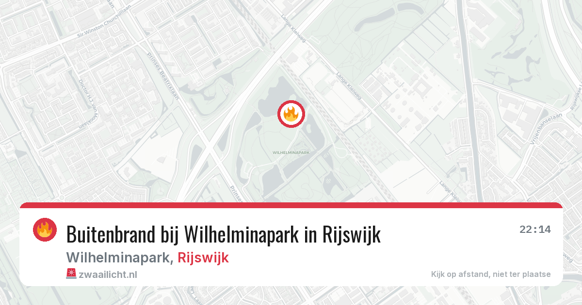 Buitenbrand bij Wilhelminapark in Rijswijk — 23 mei 2026