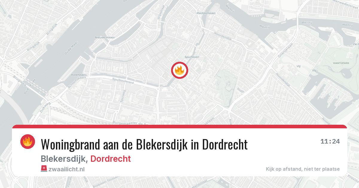 Woningbrand aan de Blekersdijk in Dordrecht — 17 jul 2026