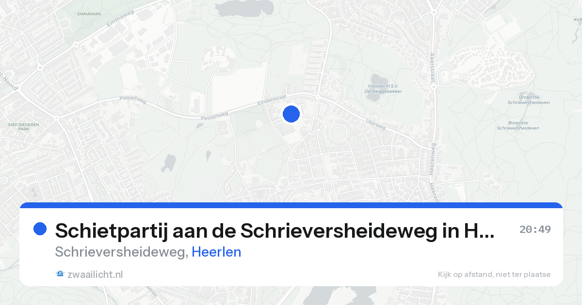 Schietpartij aan de Schrieversheideweg in Heerlen — 16 aug 2026