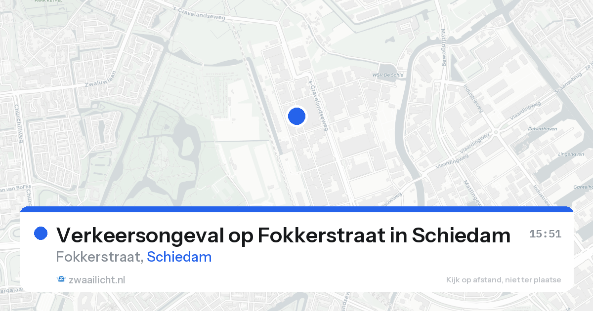 Verkeersongeval op Fokkerstraat in Schiedam — 30 jan 2026