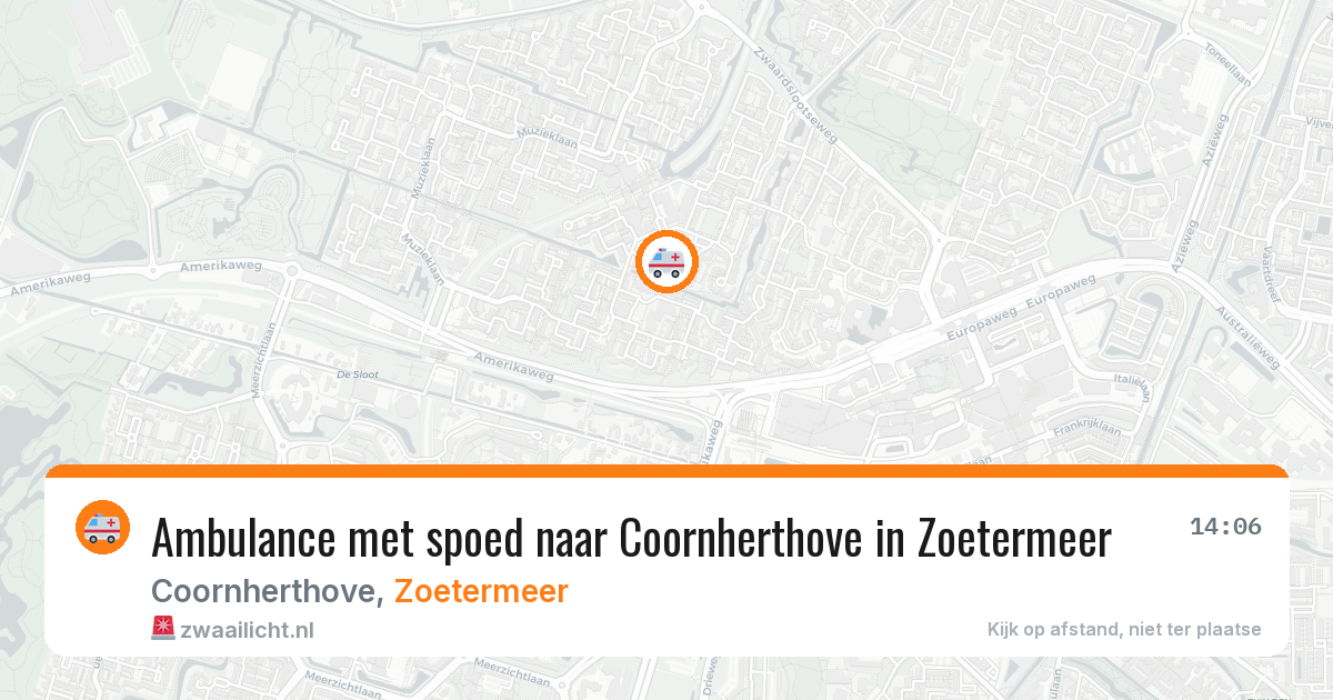 Ambulance met spoed naar Coornherthove in Zoetermeer — 19 mei 2026