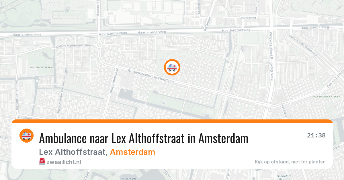 Ambulance naar Lex Althoffstraat in Amsterdam — 5 jun 2026