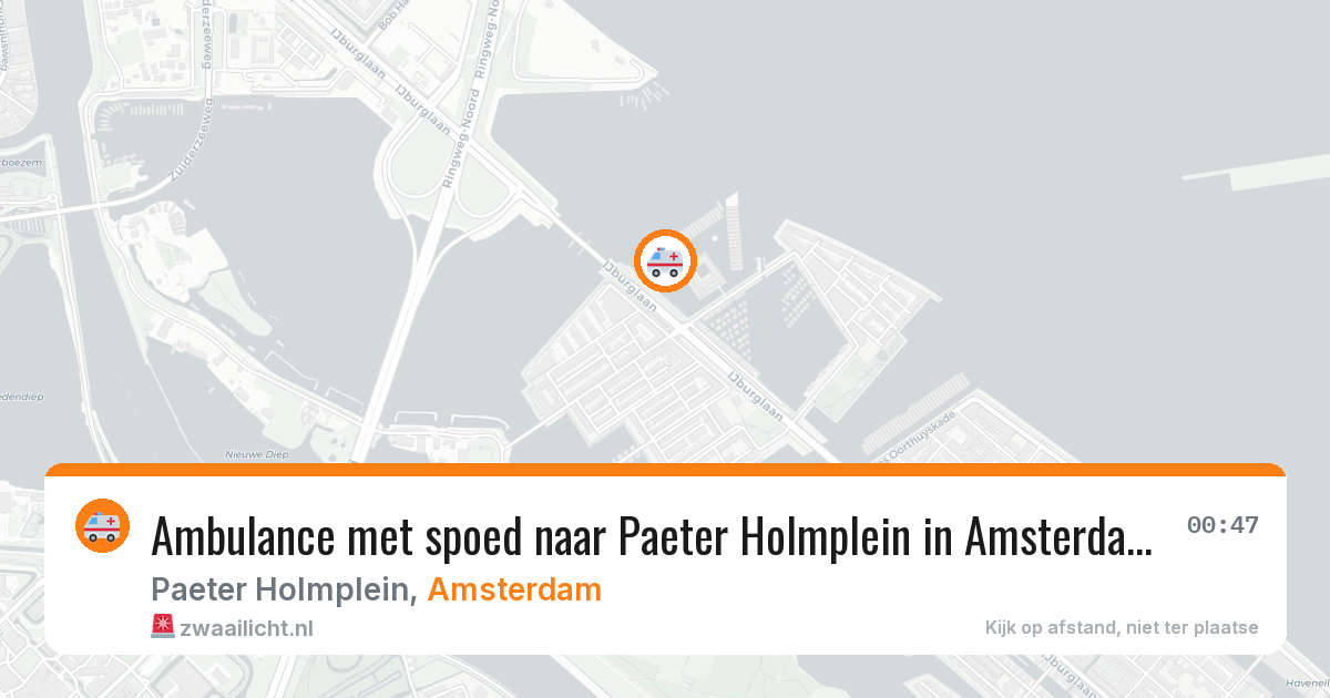 Ambulance met spoed naar Paeter Holmplein in Amsterdam — 17 jun 2026
