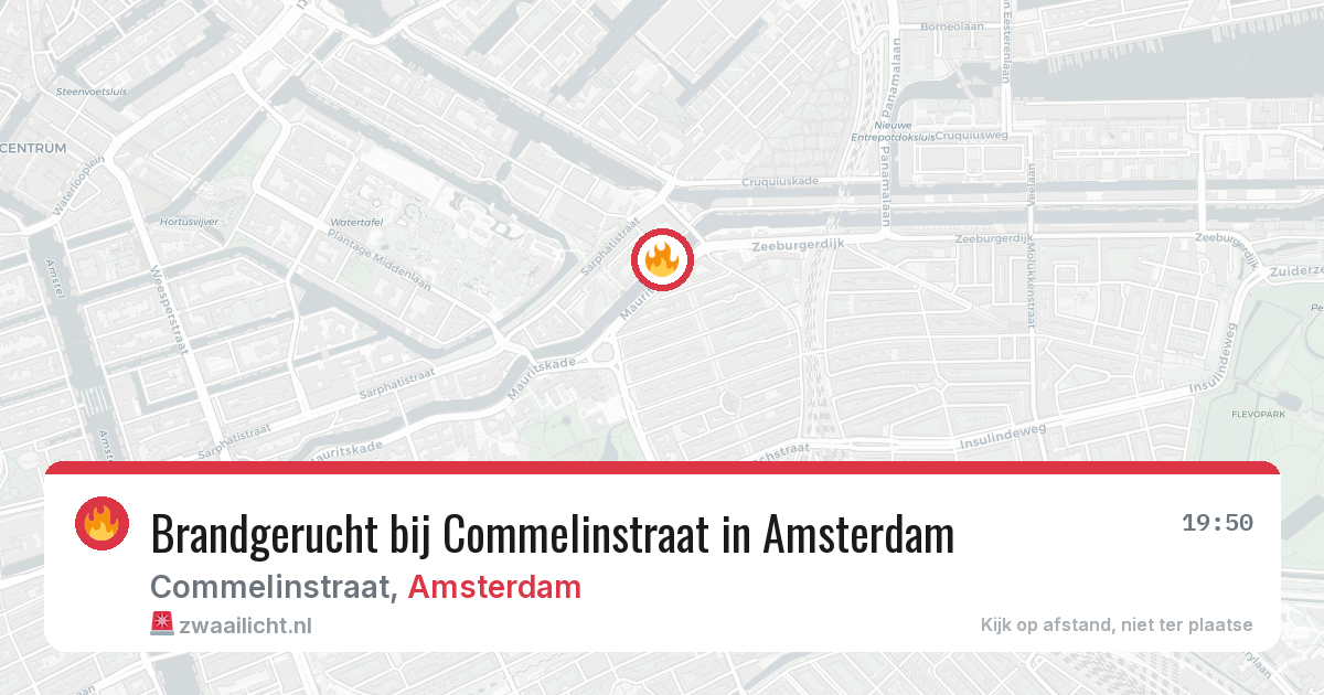 Brandgerucht bij Commelinstraat in Amsterdam — 7 mei 2026