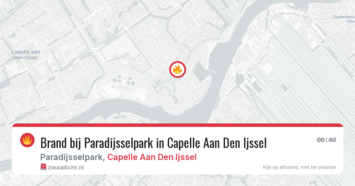 Brand bij Paradijsselpark in Capelle Aan Den Ijssel — 3 jul 2026