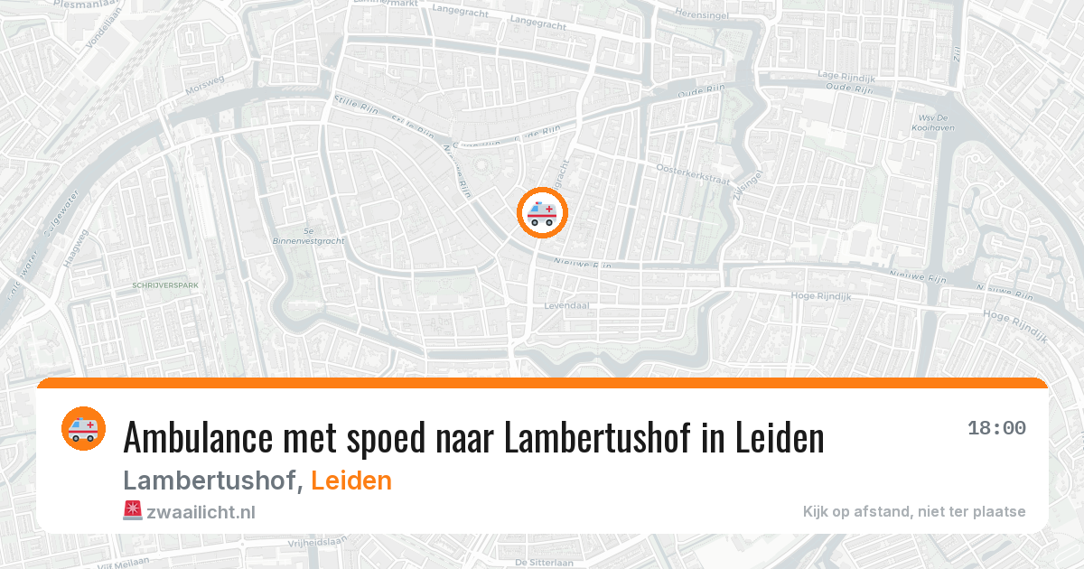 Ambulance met spoed naar Lambertushof in Leiden — 12 aug 2026