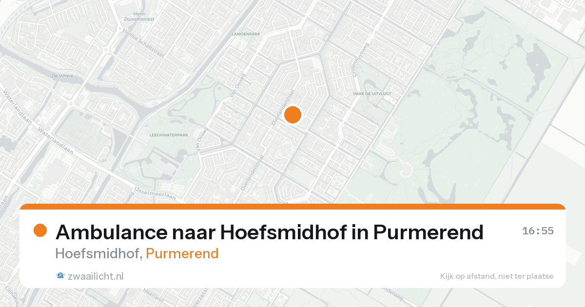 Ambulance naar Hoefsmidhof in Purmerend — 18 aug 2026