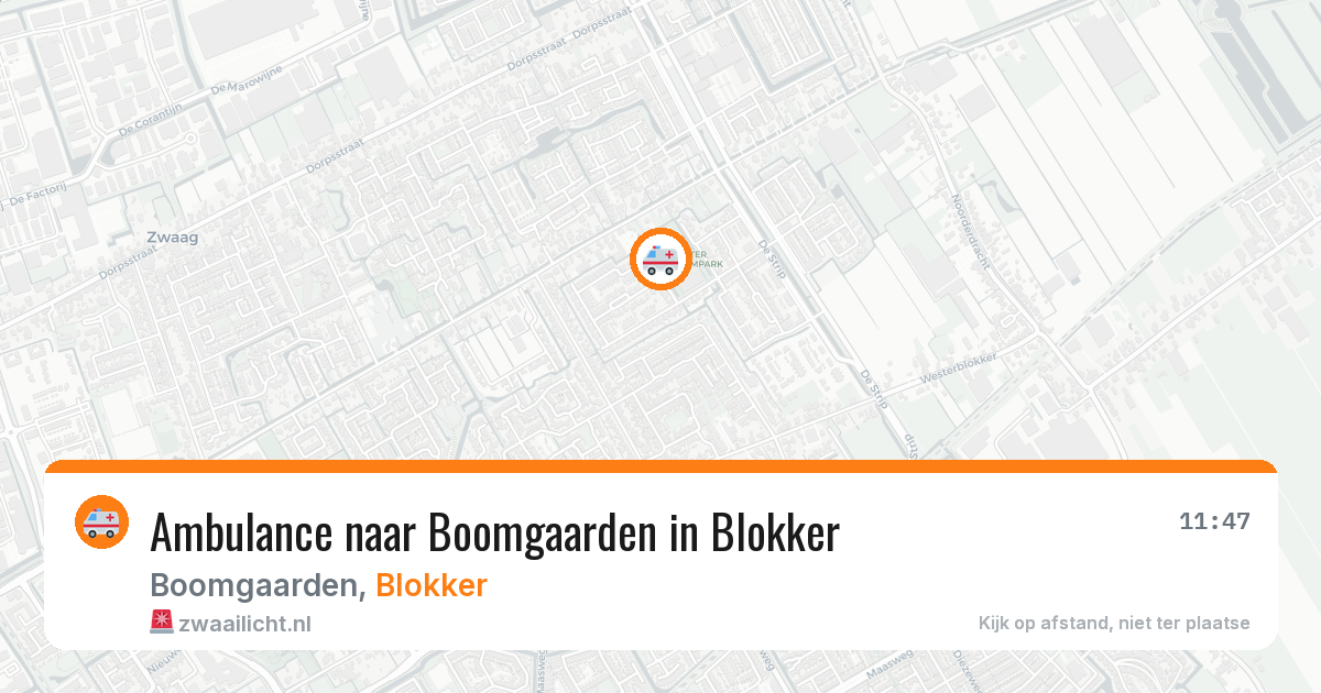 Ambulance naar Boomgaarden in Blokker — 31 mei 2026