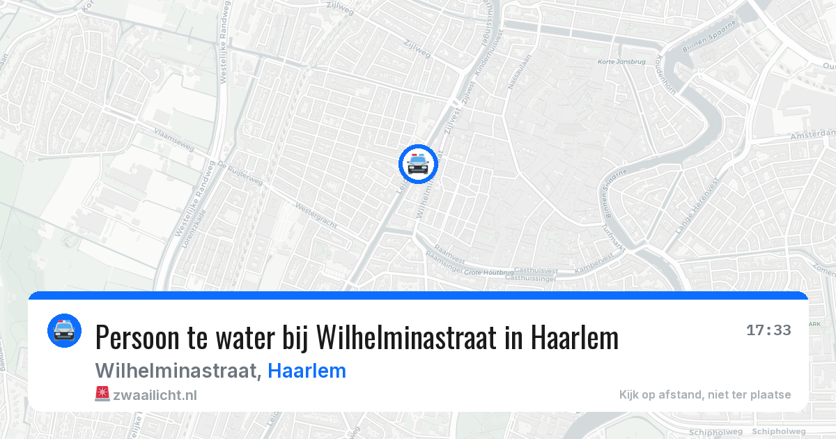 Persoon te water bij Wilhelminastraat in Haarlem — 11 mei 2026