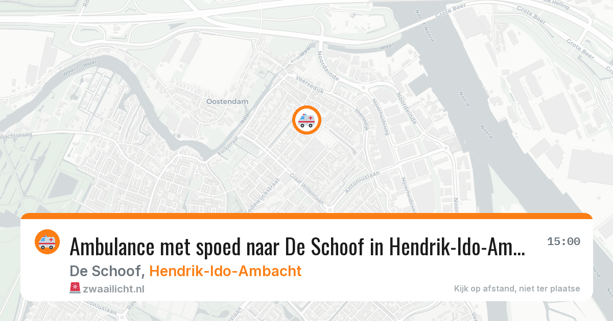 Ambulance met spoed naar De Schoof in Hendrik-Ido-Ambacht — 14 apr 2026