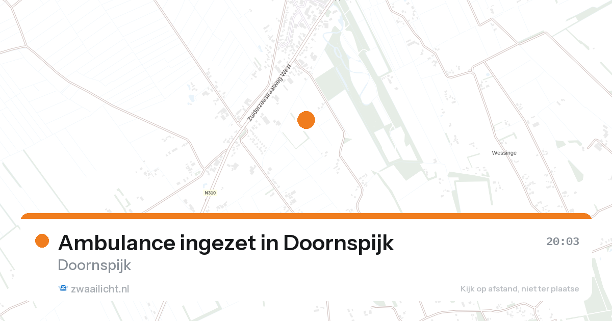 Ambulance ingezet in Doornspijk — 22 aug 2026