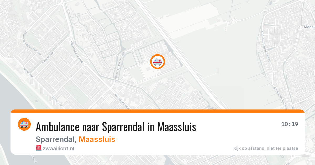 Ambulance naar Sparrendal in Maassluis — 2 aug 2026