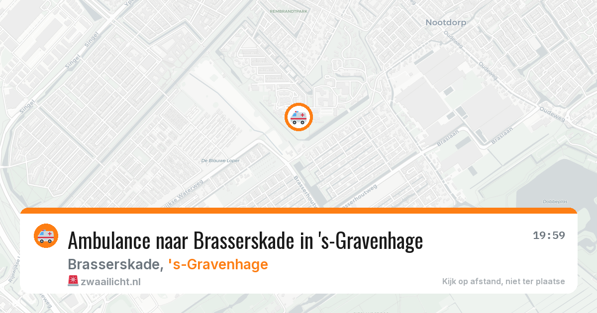 Ambulance naar Brasserskade in 's-Gravenhage — 31 jul 2026
