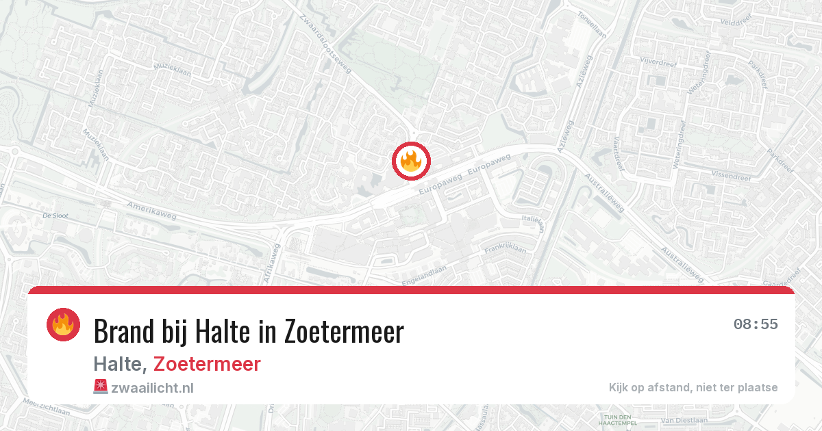 Brand bij Halte in Zoetermeer — 26 mrt 2026
