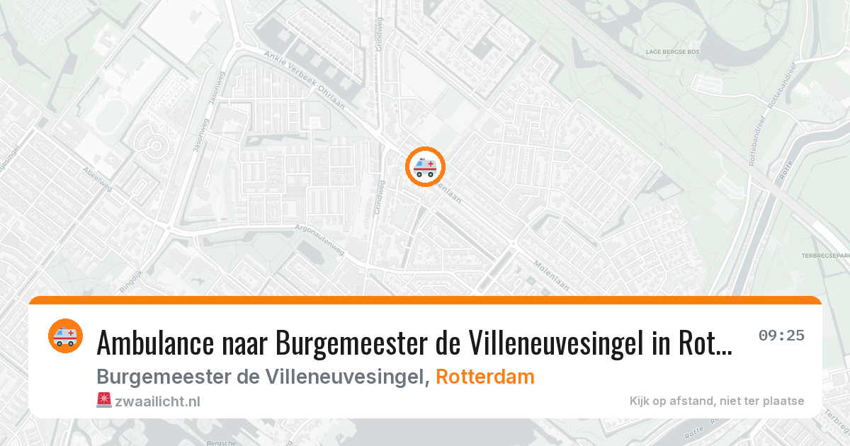 Ambulance naar Burgemeester de Villeneuvesingel in Rotterdam — 16 mrt 2026