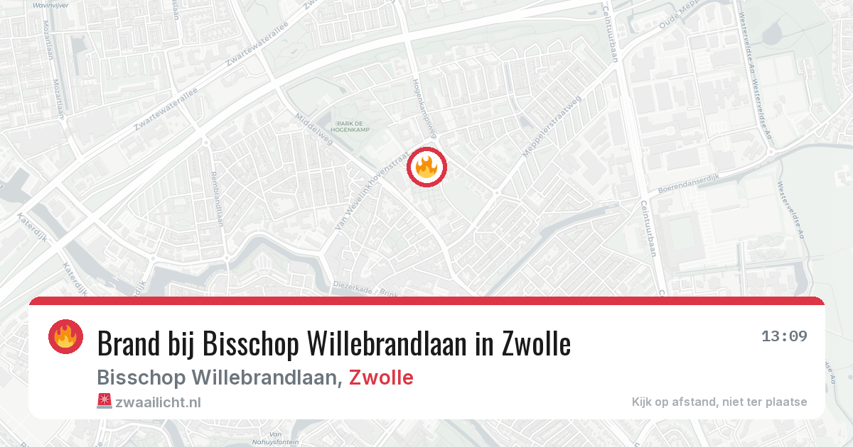 Brand bij Bisschop Willebrandlaan in Zwolle — 6 aug 2026