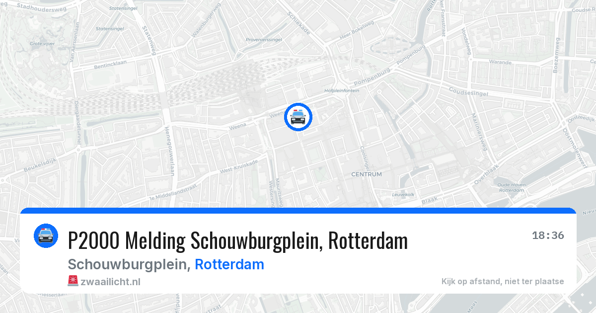 P2000 Melding Schouwburgplein, Rotterdam — 15 mei 2026