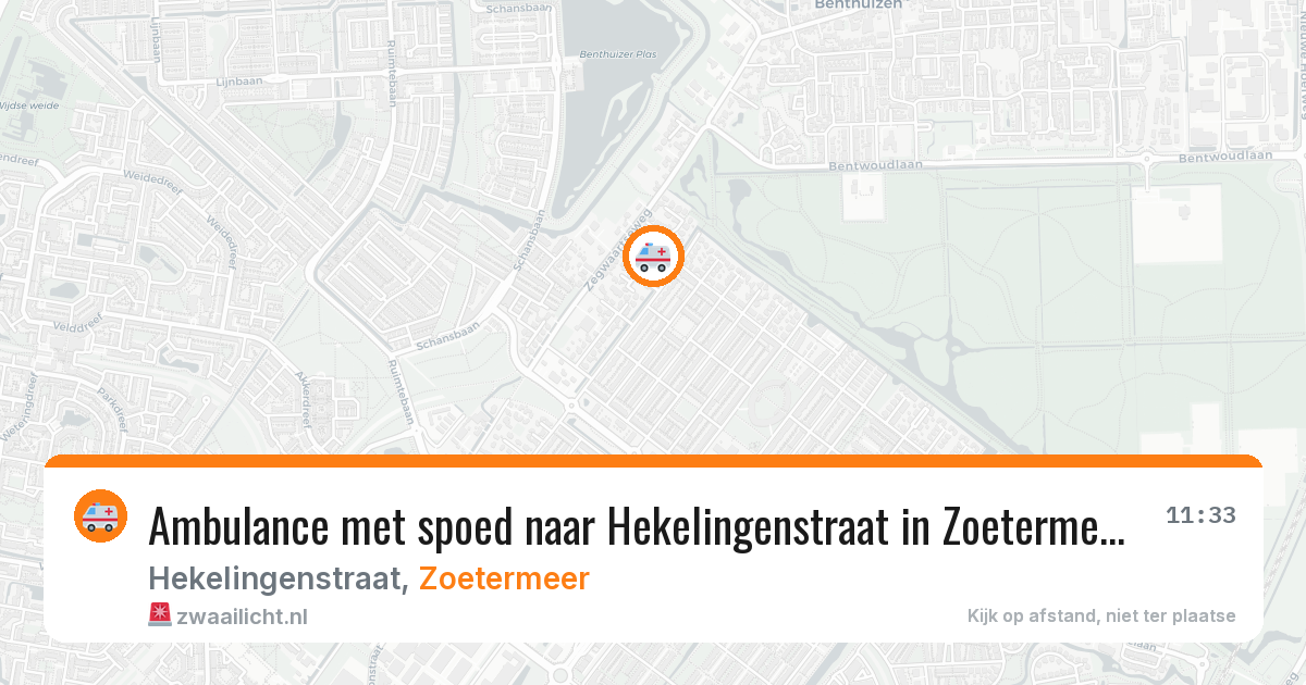 Ambulance met spoed naar Hekelingenstraat in Zoetermeer — 3 mrt 2026