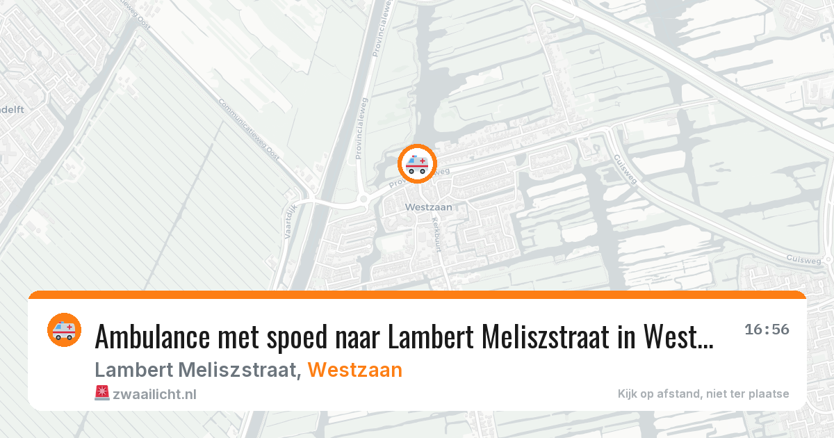 Ambulance met spoed naar Lambert Meliszstraat in Westzaan — 3 feb 2026