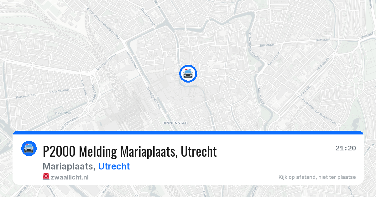 P2000 Melding Mariaplaats, Utrecht — 9 apr 2026