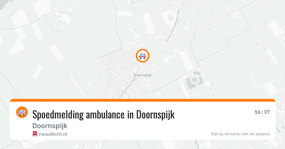 Spoedmelding ambulance in Doornspijk — 31 jul 2026