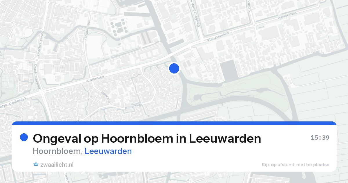 Ongeval op Hoornbloem in Leeuwarden — 25 aug 2026