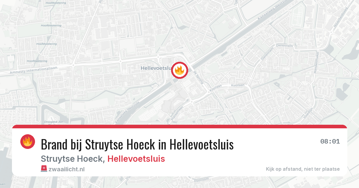 Brand bij Struytse Hoeck in Hellevoetsluis — 18 jul 2026