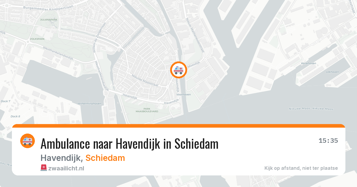 Ambulance naar Havendijk in Schiedam — 26 jun 2026