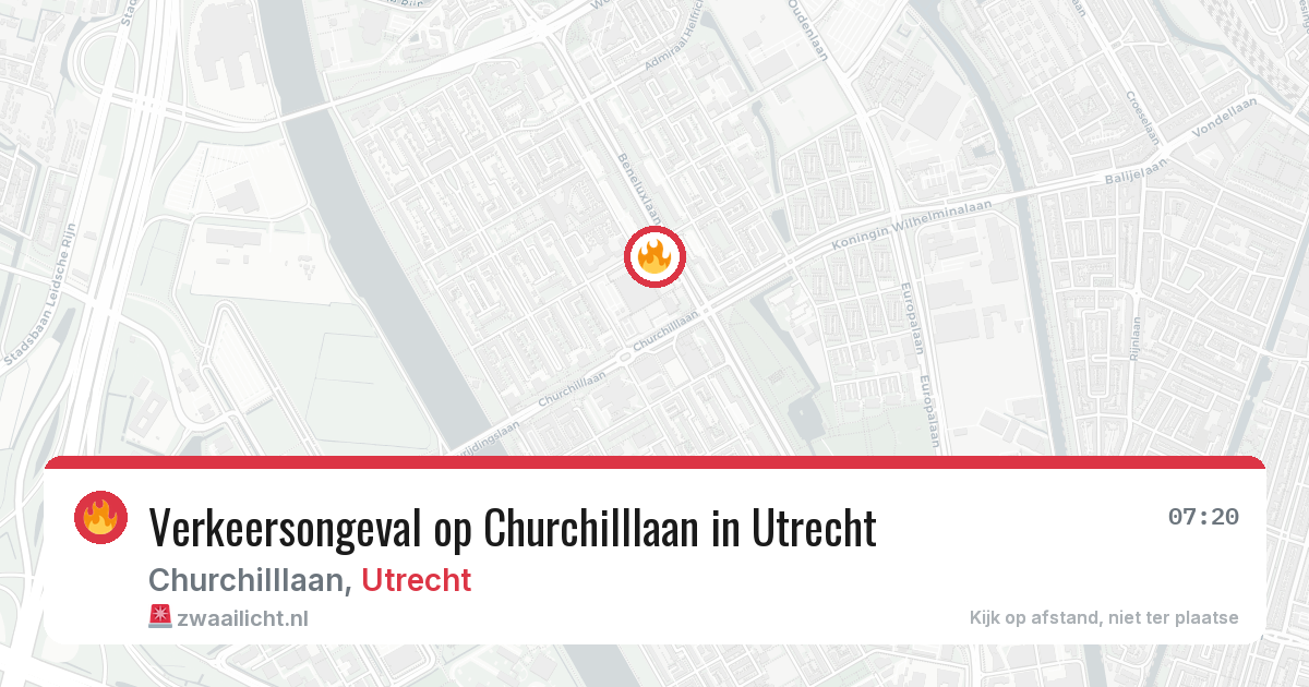 Verkeersongeval op Churchilllaan in Utrecht — 27 jun 2026