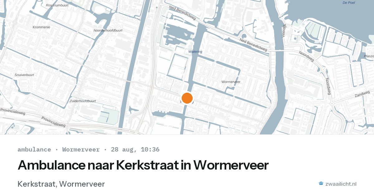 Ambulance naar Kerkstraat in Wormerveer — 28 aug 2026