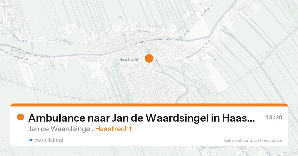Ambulance naar Jan de Waardsingel in Haastrecht — 27 apr 2026