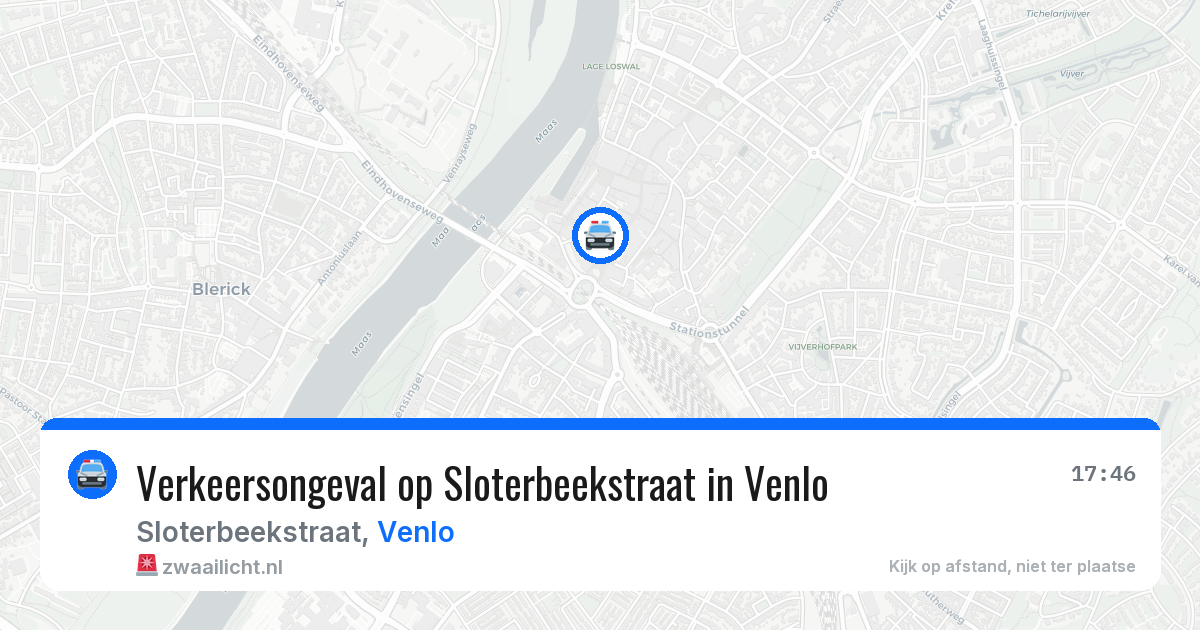 Verkeersongeval op Sloterbeekstraat in Venlo — 13 apr 2026