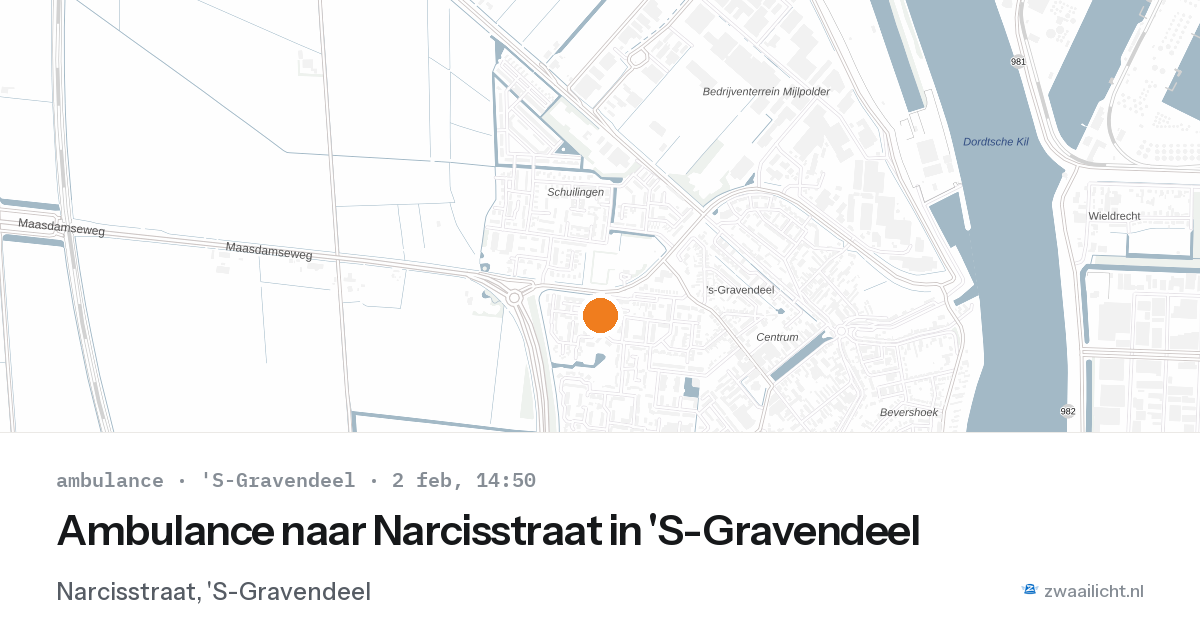 Ambulance naar Narcisstraat in 'S-Gravendeel — 2 feb 2026