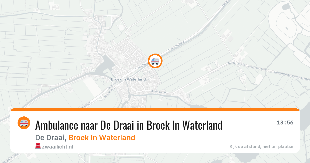 Ambulance naar De Draai in Broek In Waterland — 11 aug 2026
