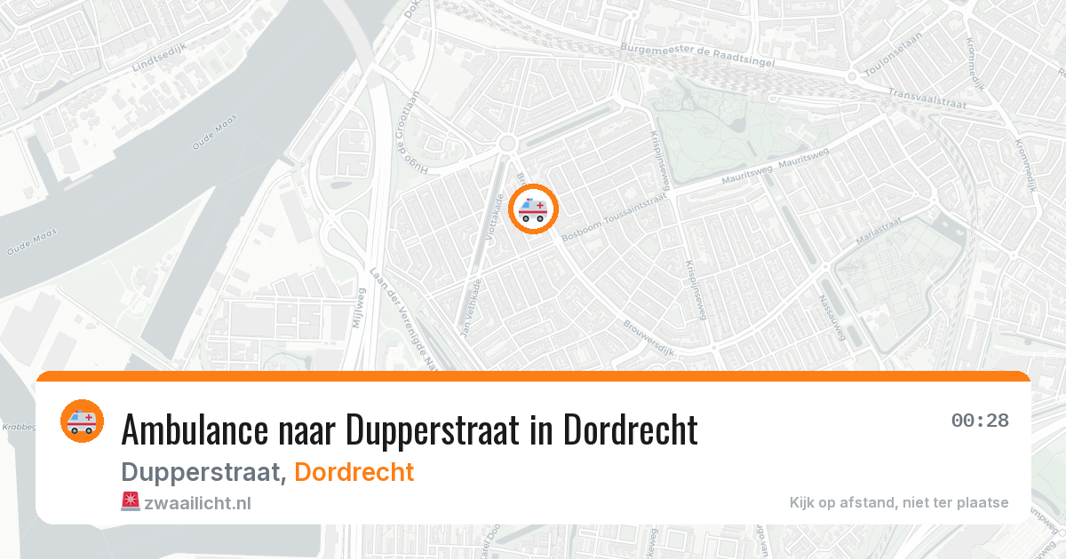 Ambulance naar Dupperstraat in Dordrecht — 27 mei 2026