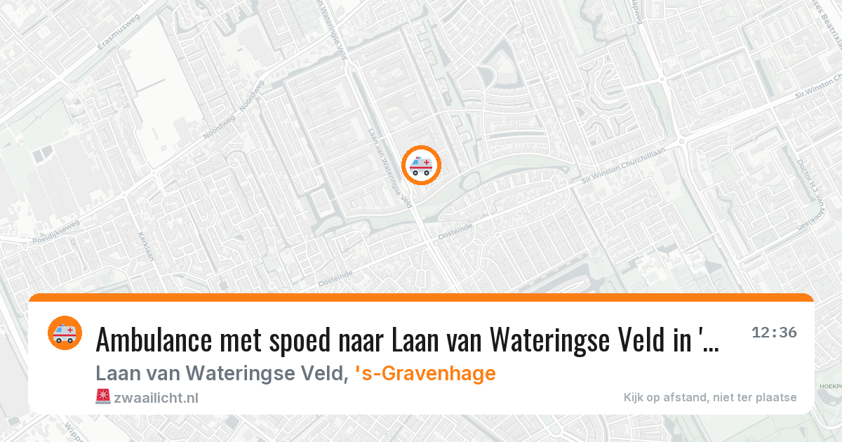 Ambulance met spoed naar Laan van Wateringse Veld in 's-Gravenhage — 11 aug 2026