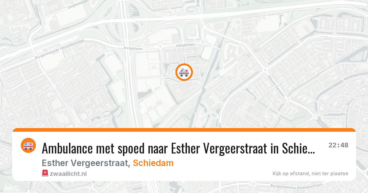 Ambulance met spoed naar Esther Vergeerstraat in Schiedam — 27 jun 2026
