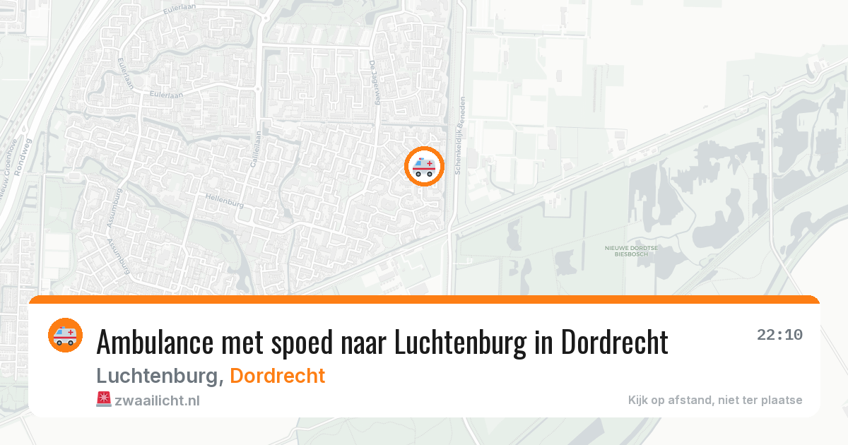 Ambulance met spoed naar Luchtenburg in Dordrecht — 20 jan 2026