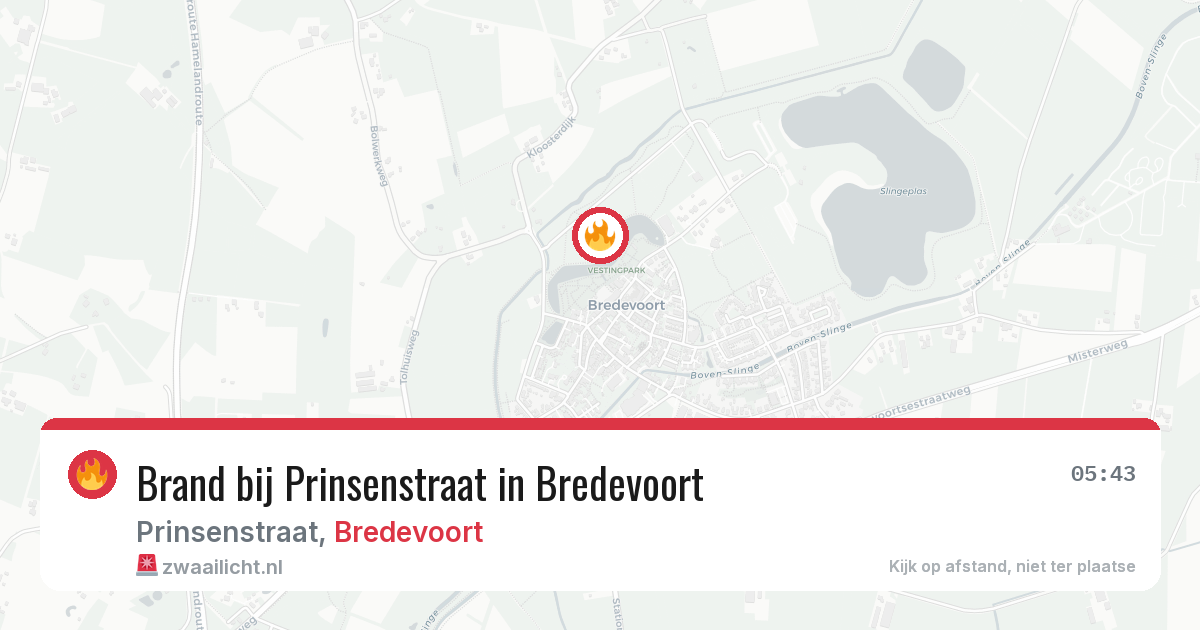 Brand bij Prinsenstraat in Bredevoort — 15 apr 2026