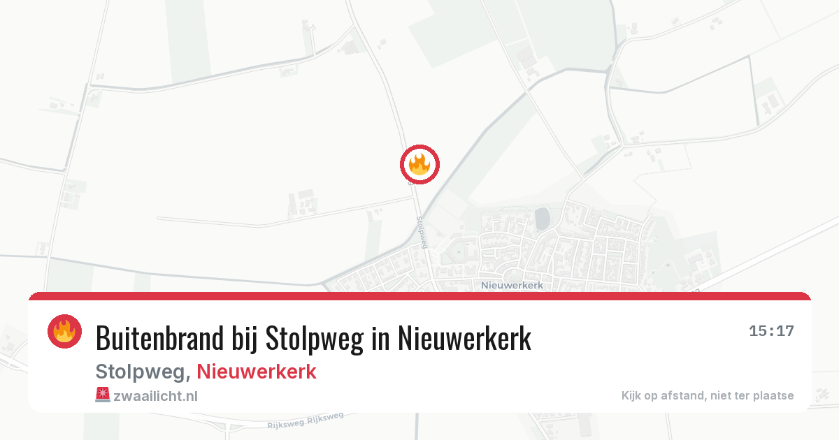Buitenbrand bij Stolpweg in Nieuwerkerk — 5 aug 2026