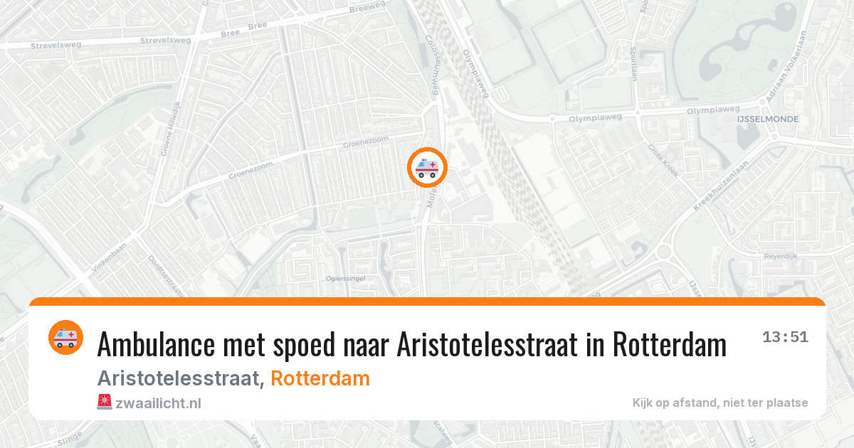 Ambulance met spoed naar Aristotelesstraat in Rotterdam — 1 jun 2026