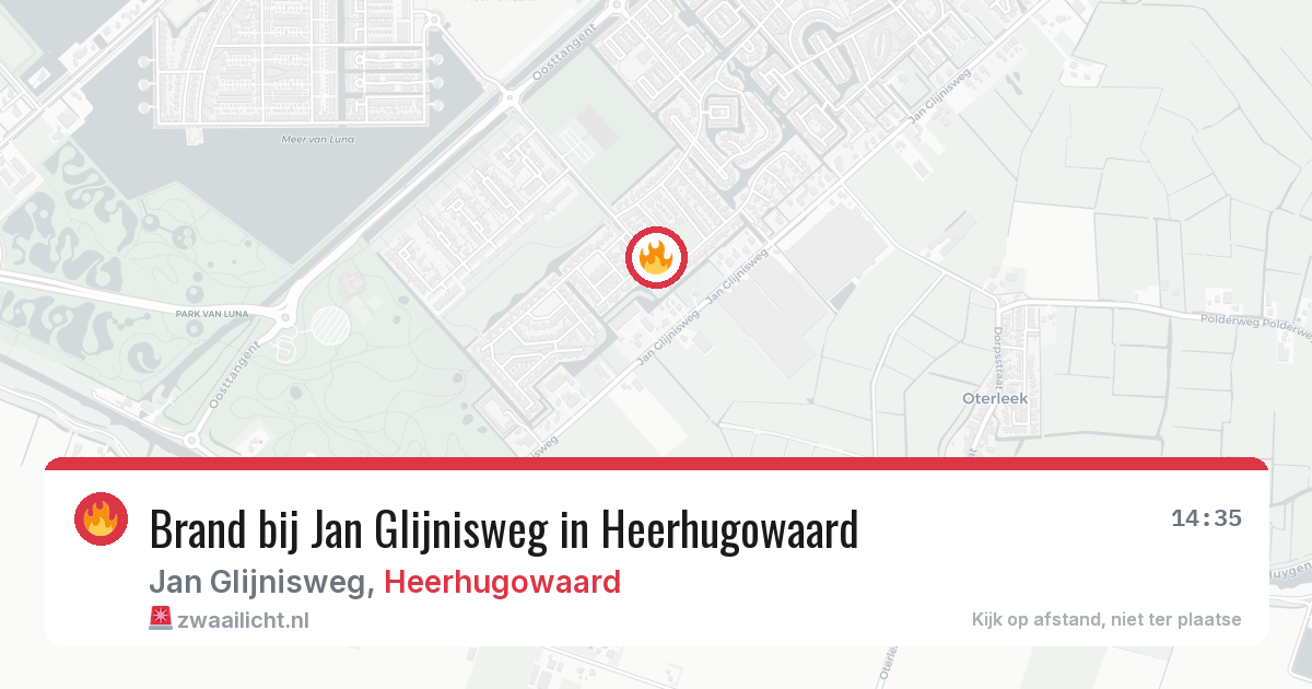 Brand bij Jan Glijnisweg in Heerhugowaard — 7 apr 2026